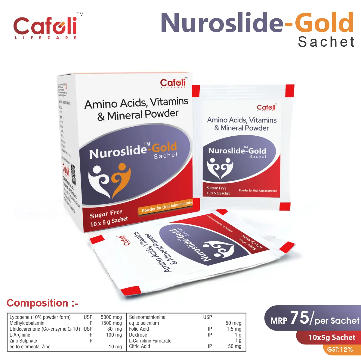 Lycopene + Methylcobalamin and other vitamins Sachet at the best price in PCD Pharma Franchise for Nutritional Supplement.